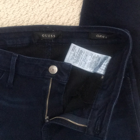 Guess Curve X Dark Wash Mid Rise Skinny Jeans - Picture 11 of 16